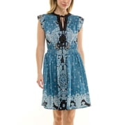 Sleeveless Mirror Print Mini Dress