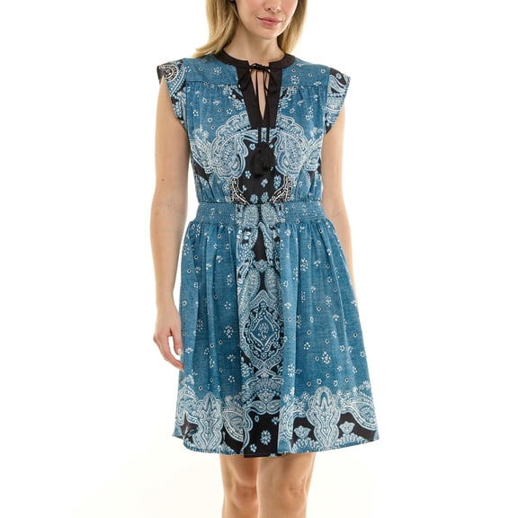 Nanette Lepore Sleeveless Mirror Print Mini Dress