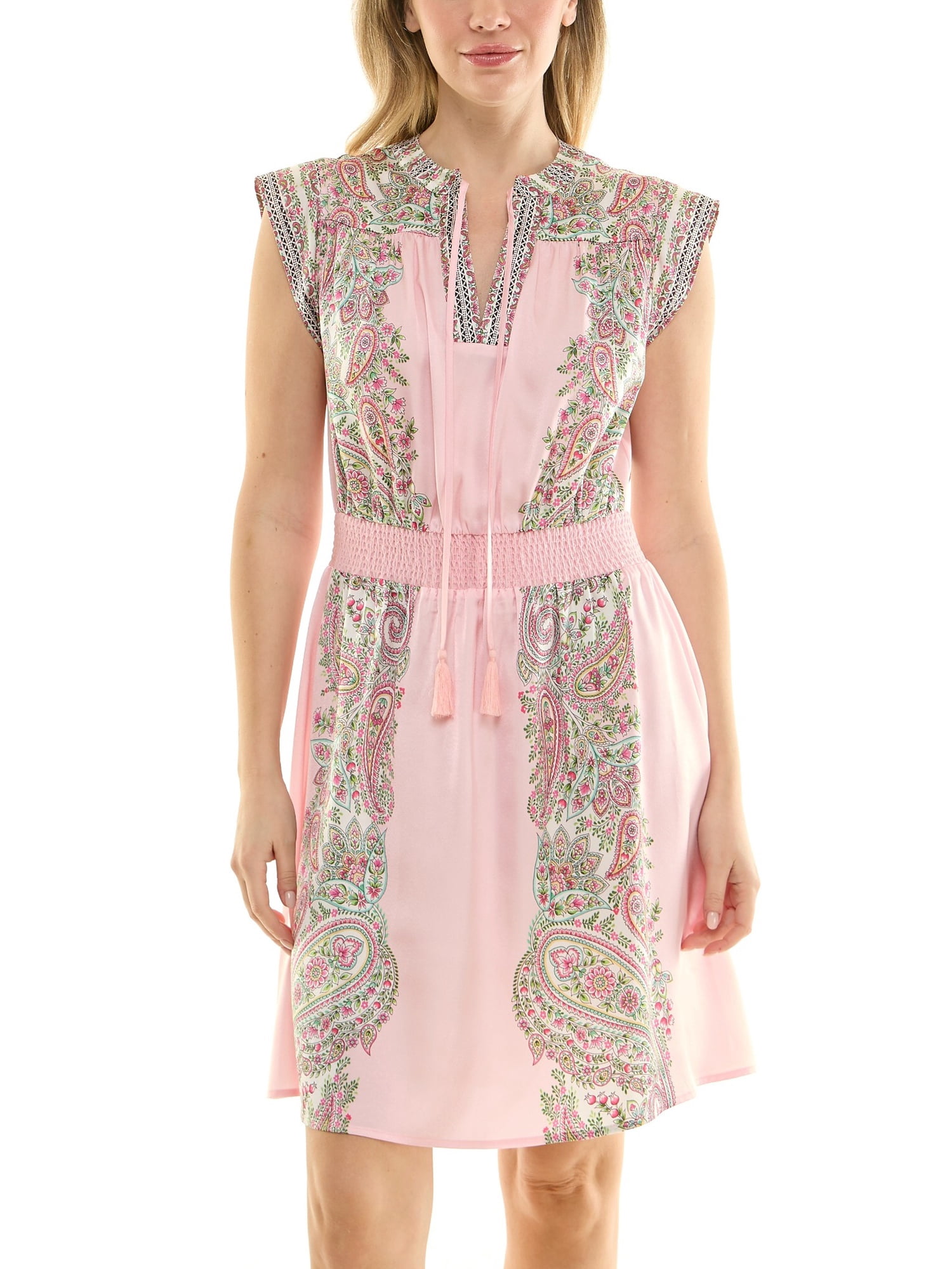 Nanette Lepore Sleeveless Mirror Print Mini Dress, Women's, Size: XS, Pink