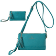 thumbnail image 1 of Nanette Lepore Women Crossbody Purse Faux Leather Handbag with Removable Strap Aruba Blue, 1 of 8