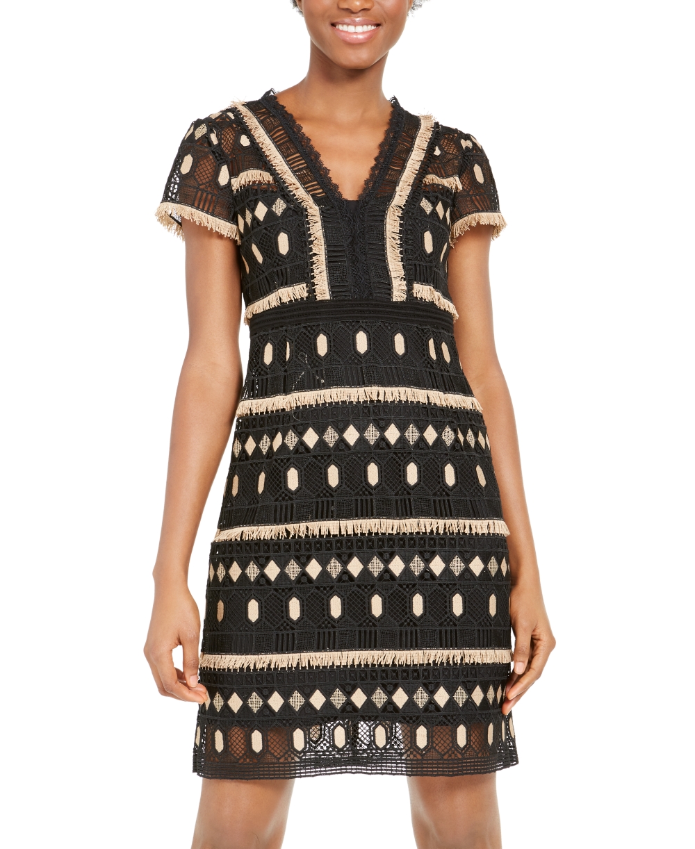 Nanette Lepore Women's Effortless Geo-Lace Sheath Dress Brown Size 0 - Walmart.com Nanette Lepore Women's Effortless Geo-Lace Sheath Dress Brown Size 0 - Walmart.com