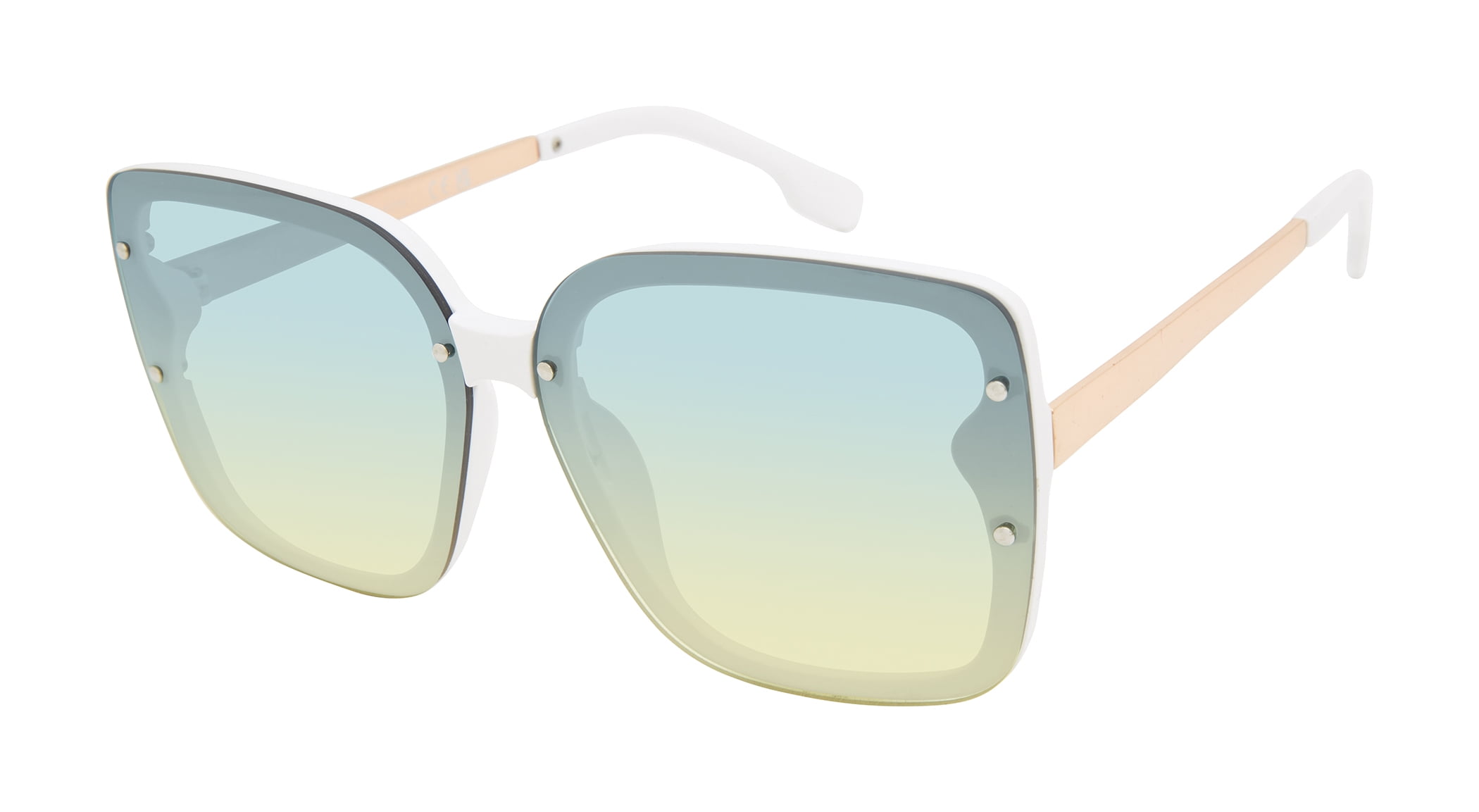 Nanette Lepore Women's NN387 Flush Lens UV400 Protective Square Fashion Sunglasses, 66mm