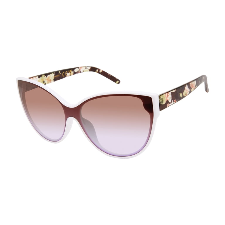Platinum Flower Cat Eye Sunglasses UV400 Gradient Lenses Charming Flower Rhinestone Cat Eye Sunglasses - UV400 main image 2