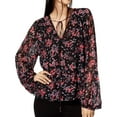 thumbnail image 1 of Nanette Lepore Womens Blossom Pullover Blouse, Black, Medium, 1 of 2