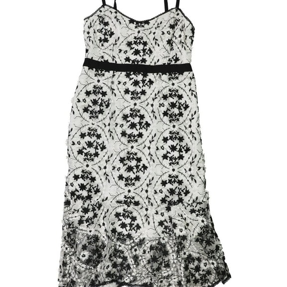 Nanette Lepore Womens Floral Mesh Fit & Flare Dress, Multicoloured, 10