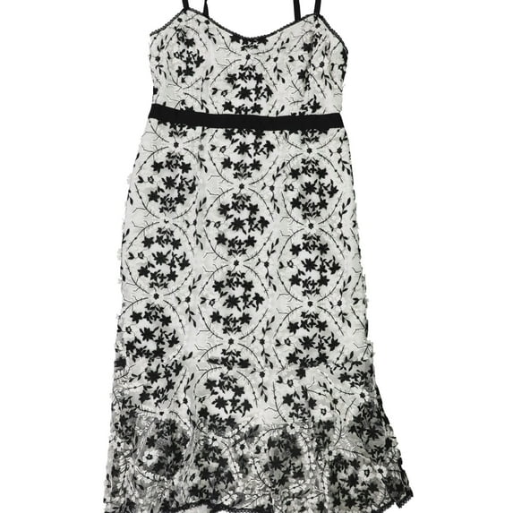 Nanette Lepore Womens Floral Mesh Fit & Flare Dress, Multicoloured, 10