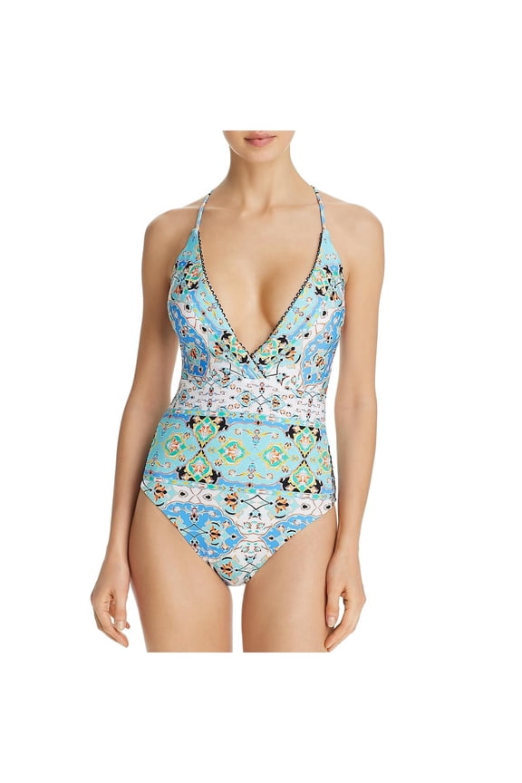 Womens Plunging Beachwear One-Piece Swimsuit