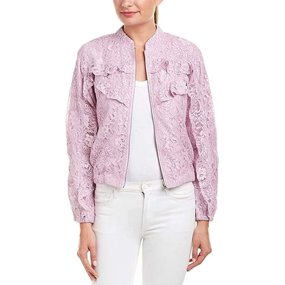 Nanette Nanette Lepore Women's 3/4 Ruffle Sleeve Banded Top, Sugar Plum, 10