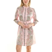 Nanette Nanette Lepore Womens Long Sleeve Tie Waist Mirror Print Mini Dress