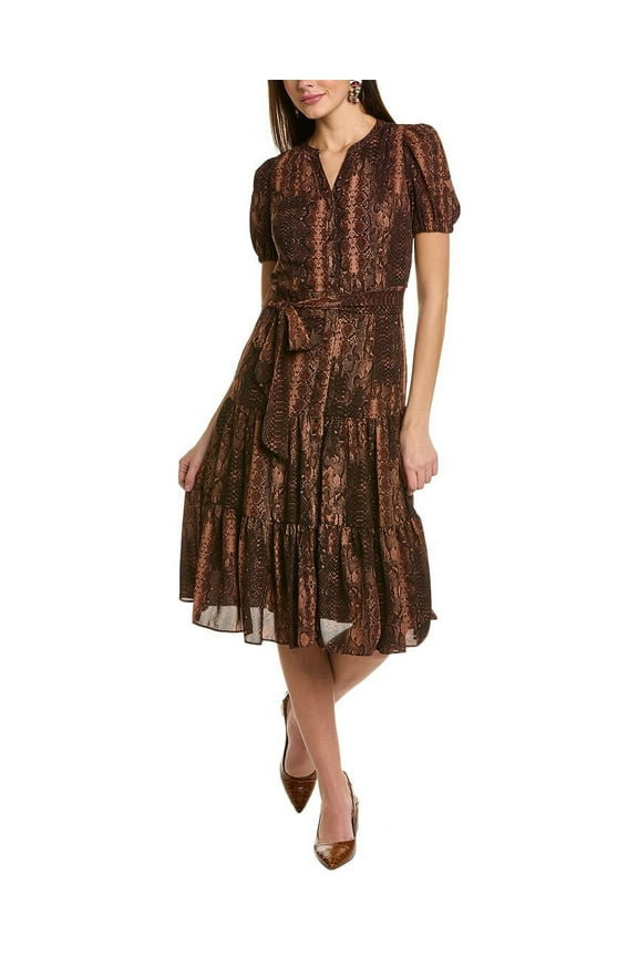 Women's Puff Sleeve Lace Midi Dress, Sizes XS to XXXL