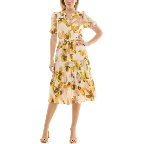 Nanette Nanette Lepore Womens Tie Waist Shirtdress