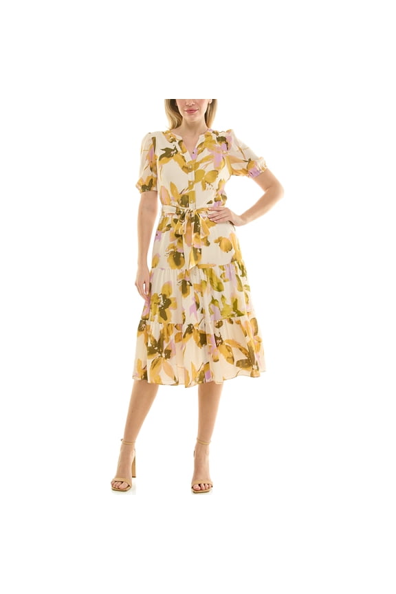 Nanette Nanette Lepore Womens Tie Waist Shirtdress