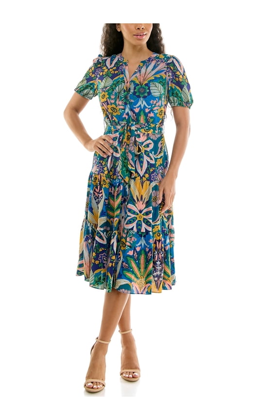 Nanette Nanette Lepore Womens Tie Waist Shirtdress