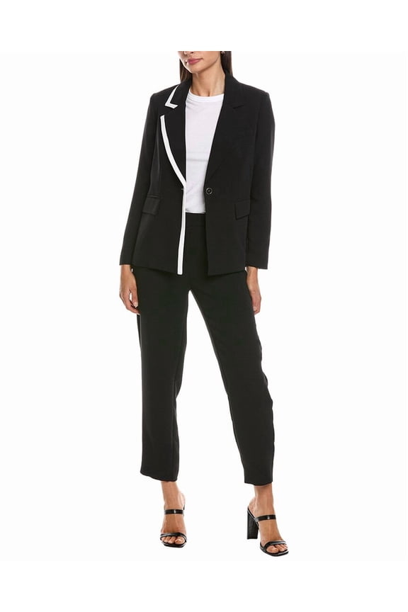 Nanette Nanette Lepore womens 2pc Blazer & Pant Suit Set, 4, Black