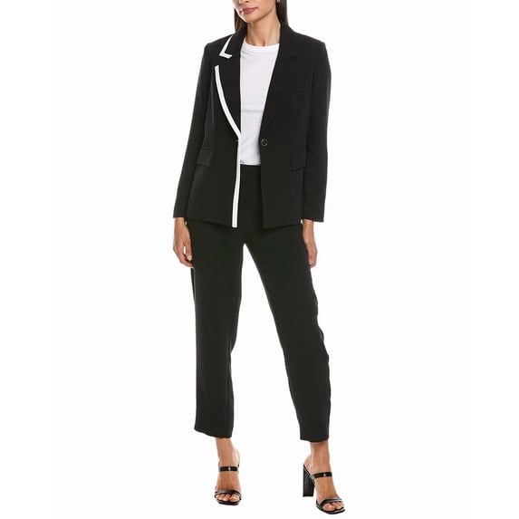 Nanette Nanette Lepore womens 2pc Blazer & Pant Suit Set, 6, Black