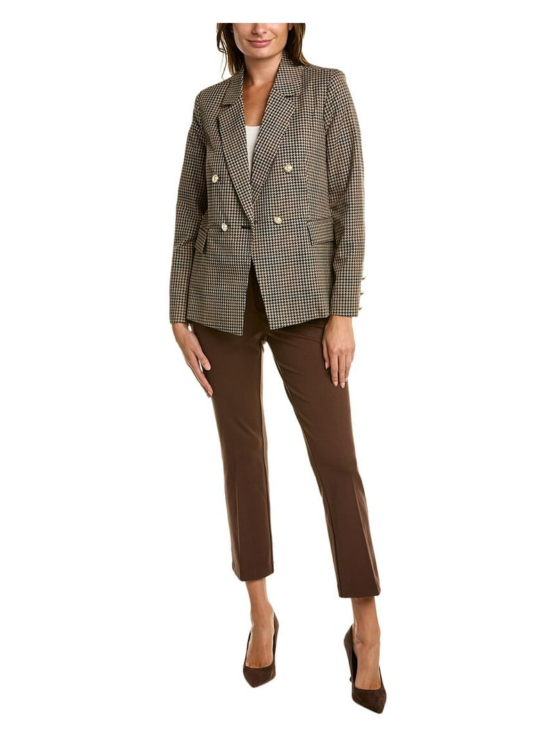 Nanette Nanette Lepore womens 2pc Jacket & Pant Set, 14, Brown  