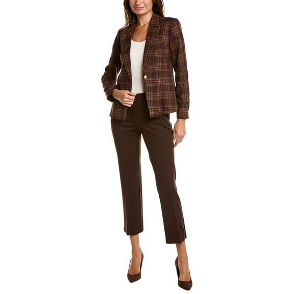 Nanette Nanette Lepore womens  2pc Jacket & Pant Set, 6, Brown