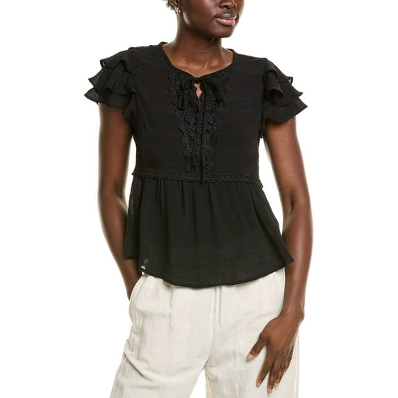 Nanette Nanette Lepore womens Blouse, m, Black