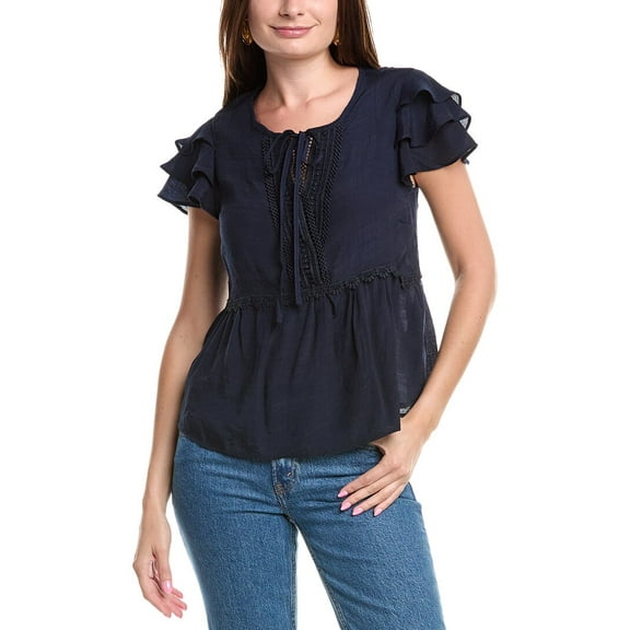 Nanette Nanette Lepore womens  Blouse, m, Blue