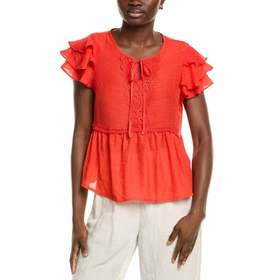 Nanette Nanette Lepore womens  Blouse, s, Red