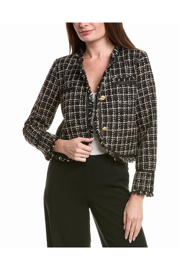 Nanette Nanette Lepore womens Boucle Jacket, XL, Black