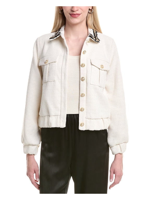 Nanette Nanette Lepore womens Boucle Jacket, s, White