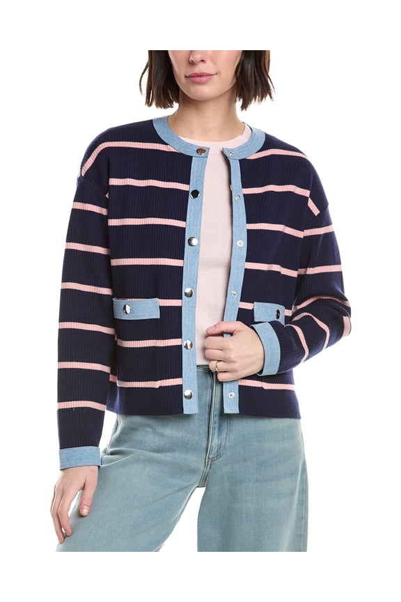 Nanette Nanette Lepore womens Cardigan Sweater, m, Blue