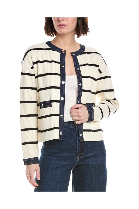 Nanette Nanette Lepore womens Cardigan, l, Beige