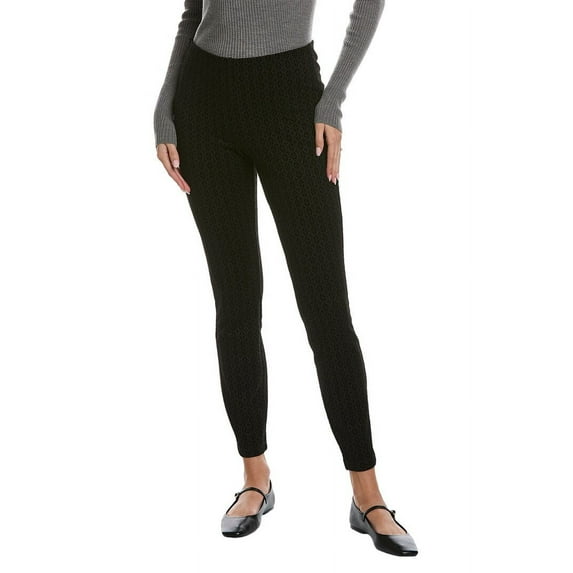 Nanette Nanette Lepore womens Jordan Flocked Ponte Pant, XL, Black