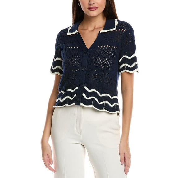 Nanette Nanette Lepore womens Knit Cardigan, m, Blue