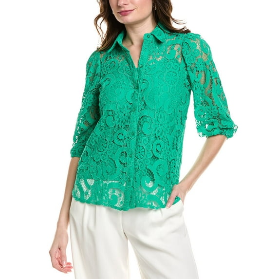 Nanette Nanette Lepore womens Lace Blouse, s, Green