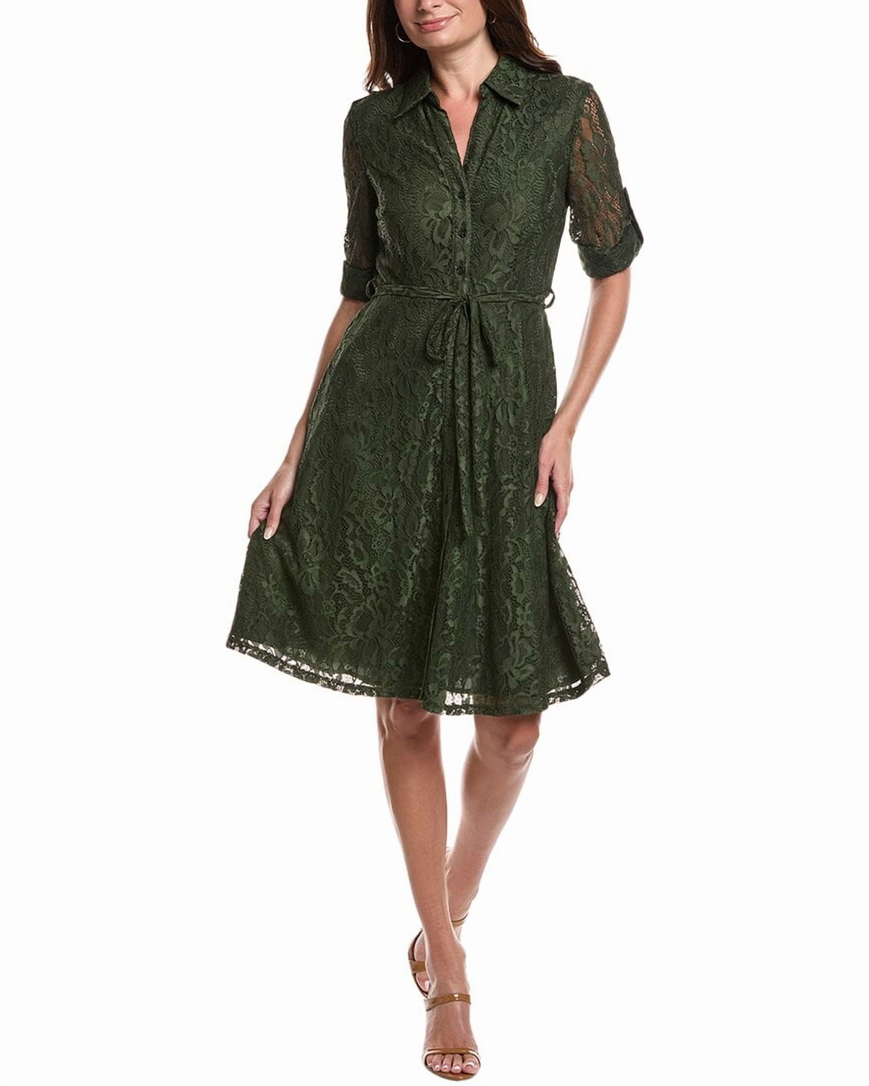 Nanette Nanette Lepore womens Lace Midi Dress, 6, Green