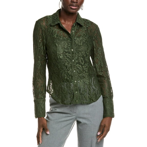 Nanette Nanette Lepore womens Lace Shirt, m, Green
