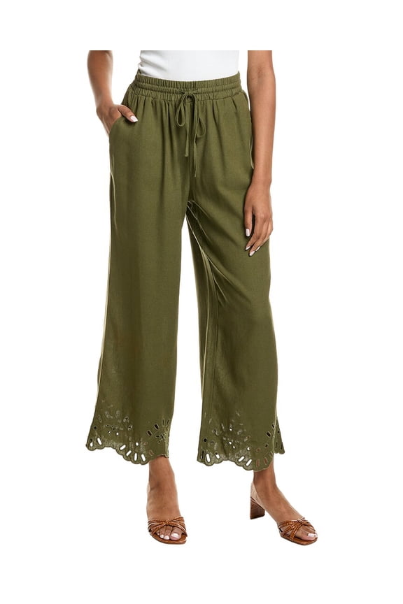 Nanette Nanette Lepore womens  Linen-Blend Pant, XL