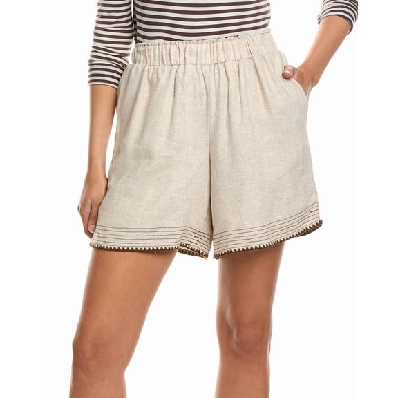 Nanette Nanette Lepore womens Linen-Blend Short, m, Grey