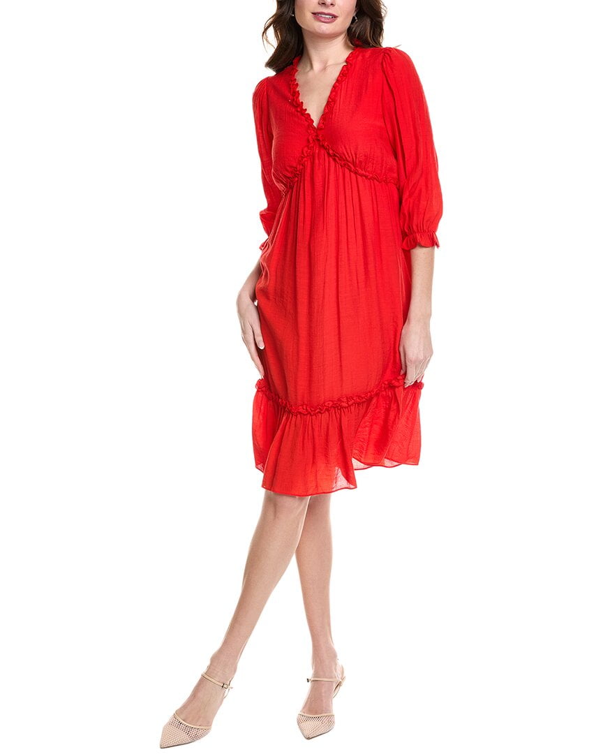 Nanette Lepore Women's Short Sleeve Floral Lace Shift Dress With Combo Panels
