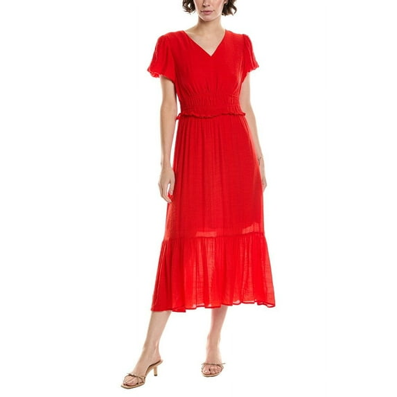 Nanette Nanette Lepore womens Midi Dress, 6, Red