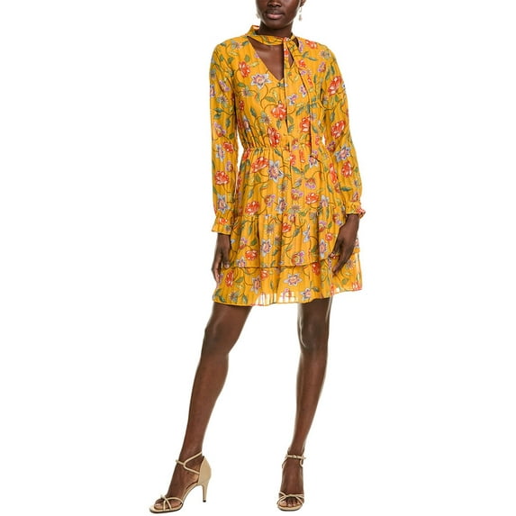 Nanette Nanette Lepore womens Midi Dress, 6, Yellow