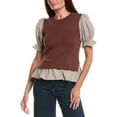 thumbnail image 1 of Nanette Nanette Lepore womens  Mixed Media Top, XL, 1 of 3