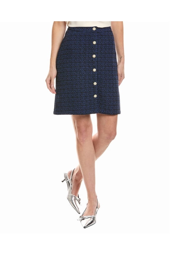 Nanette Nanette Lepore womens Mojave Boucle Skirt, 10, Black