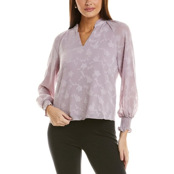 Nanette Nanette Lepore womens  Pebble Crepe Blouse, m, Pink