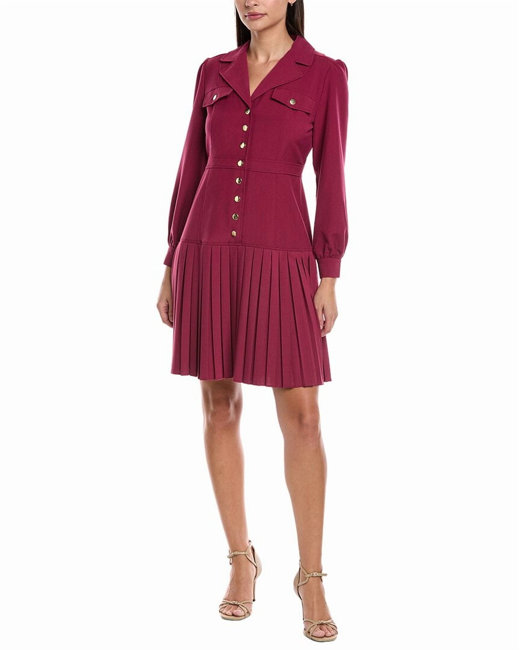 Nanette Nanette Lepore womens Pleated Drop-Waist Dress, 6, Purple -  Walmart.com