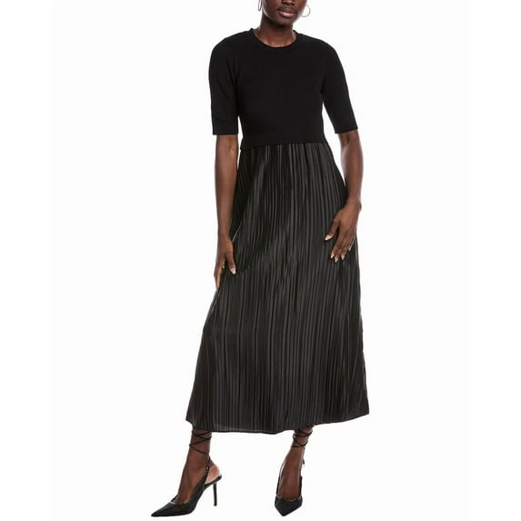 Nanette Nanette Lepore womens Pleated Maxi Dress, XL, Black