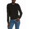 thumbnail image 1 of Nanette Nanette Lepore womens  Pointelle Pearl Sweater, XL, Black, 1 of 3