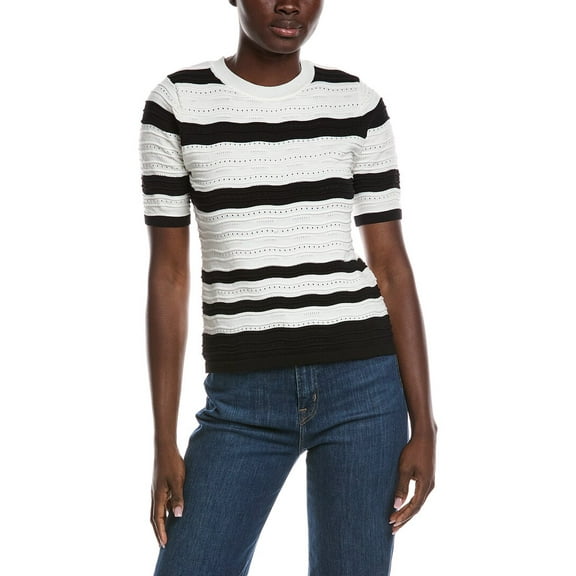 Nanette Nanette Lepore womens  Pointelle Top, m, Black