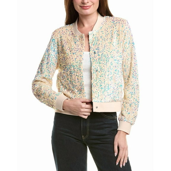 Nanette Nanette Lepore womens  Sequin Cardigan, s, White