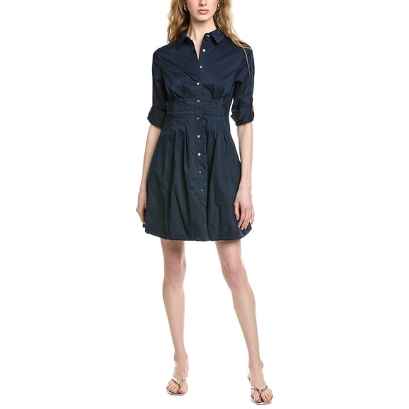 Nanette Nanette Lepore womens Shirtdress, 14, Blue