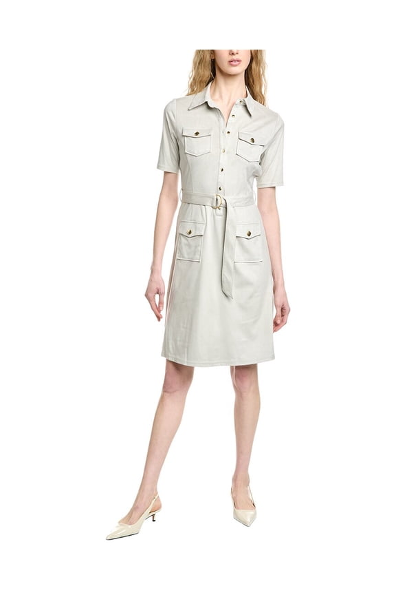 Nanette Nanette Lepore womens Shirtdress, 4, Grey