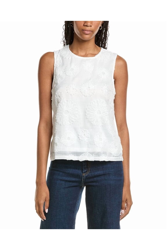 Nanette Nanette Lepore womens Sleeveless Top, XL, White