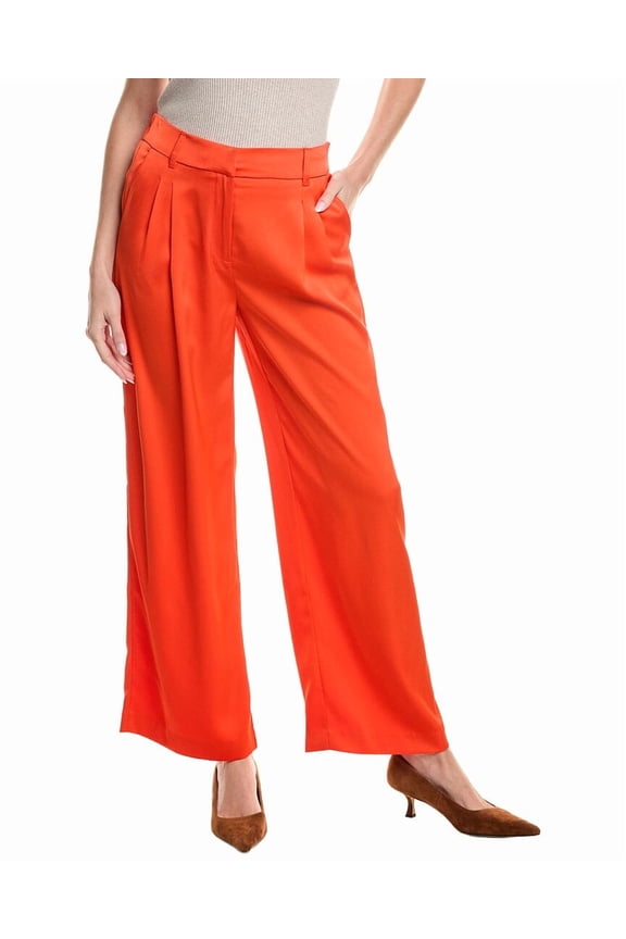 Nanette Nanette Lepore womens Solid Trouser, l, Red